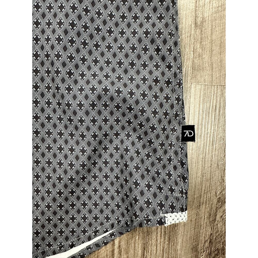 7 Diamonds Flawless 4 Way Stretch Woven Shirt Gray Charcoal — Medium - Picture 4 of 9